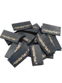 513 20 Textiletiketten Handarbeit - schwarz/gold