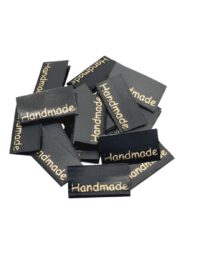 514 20 Textiletiketten Handmade - schwarz/gold