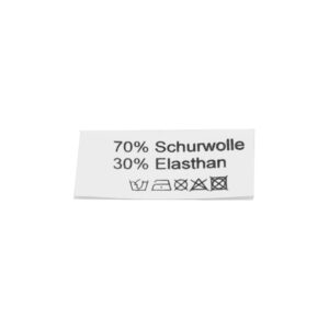 50 St. Textiletiketten 70% Schurwolle 30% Elasthan