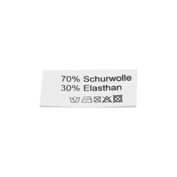 50 St. Textiletiketten 70% Schurwolle 30% Elasthan