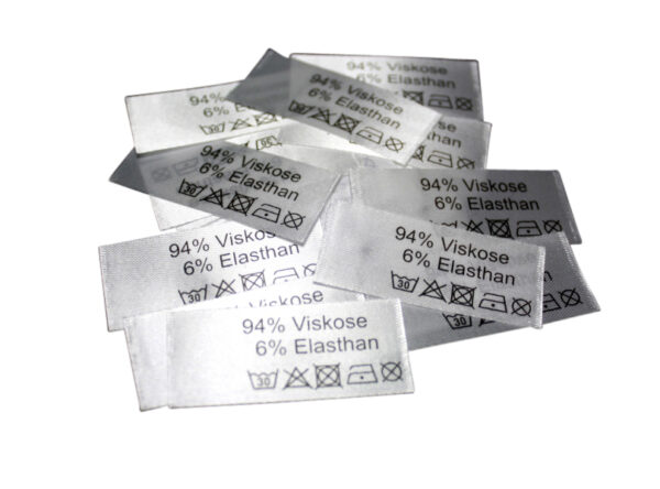 50 St. Textiletiketten 94% Viskose 6% Elasthan