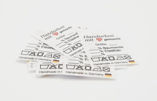 25 St. Textiletiketten Universal Hochformat