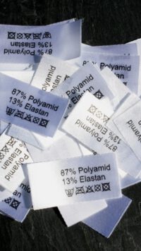 50 Textiletiketten 87% Polyamid 13% Elastan