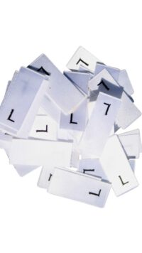 25 Textiletiketten Größe L