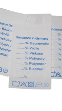 25 Textiletiketten Universal" Handmade in Germany"