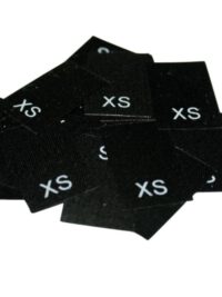25 Textiletiketten Größe XS
