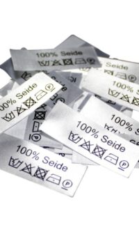 50 Textiletiketten 100% Seide