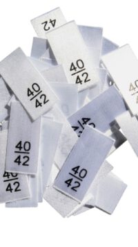 25 Textiletiketten - Größe 40/42