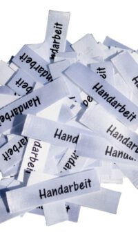 25 Textiletiketten Handarbeit