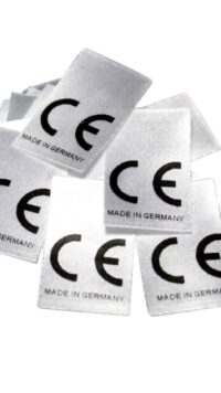25 Textiletiketten CE - Made in Germany