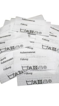 25 Textiletiketten - Außenmaterial / Füllung