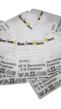 25 Textiletiketten Universal Hand Sewed Quality""