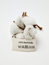 Bio-Baumwoll Etiketten mit Aufdruck 100% Baumwolle
