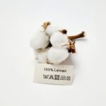 Textiletiketten aus Naturbaumwollband
