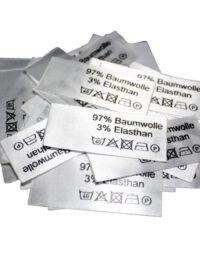 Textilkennzeichnung mit Pflegesymbole - Textiletiketten