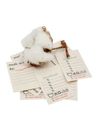 521 25 St. Universal Textiletiketten aus Natur-Baumwolle English