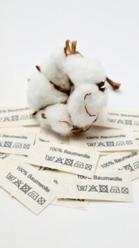 Bio-Baumwolle Einnäher, Textiletiketten auch Individuell