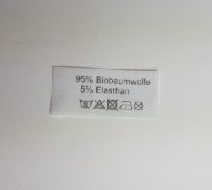 Biobaumwolle Etiketten Aufdruck