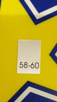 25 Textiletiketten Größe 58-60