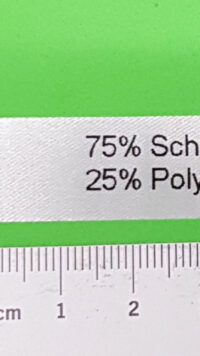 50 Stück Textiletiketten 75% Schurwolle 25% Polyamid ohne Pflegesymbole