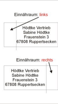 Textikett, ein Textiletikett aus Satin, einfarbig bedruckt mit Ihrem Wunschtext; jedoch ohne Logo. Einnähraum rechts oder links