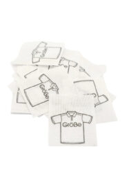 25 St. Textiletiketten "Größe, Motiv: Hemd"