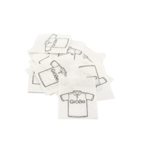 25 St. Textiletiketten "Größe, Motiv: Hemd"