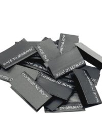 20 Textiletiketten Made in Germany -  schwarz
